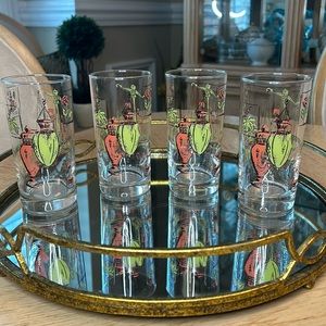Vintage Apothecary Glasses (4)